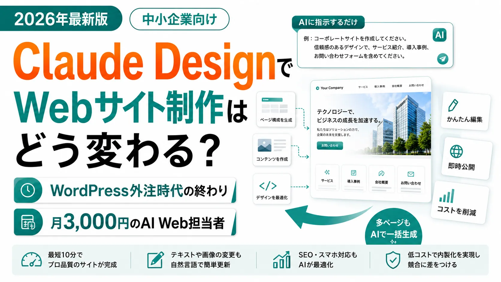 Claude DesignでWebサイト制作はどう変わる？ 2026年最新版・中小企業向け